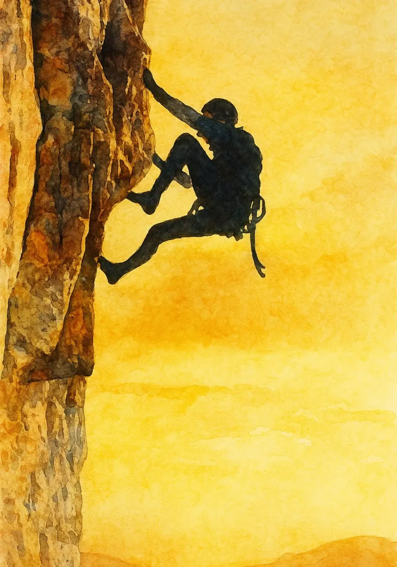 escalada libre deporte extremo pintura poster de warsilaw