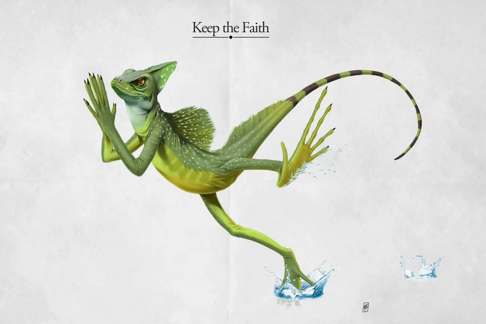 Keep the Faith (Titled) tela con Cornice a cassetta da Rob Art | Illustration