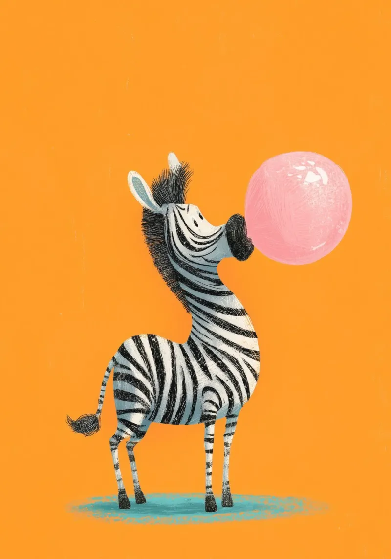 Bubblegum Zebra poster da Kiara