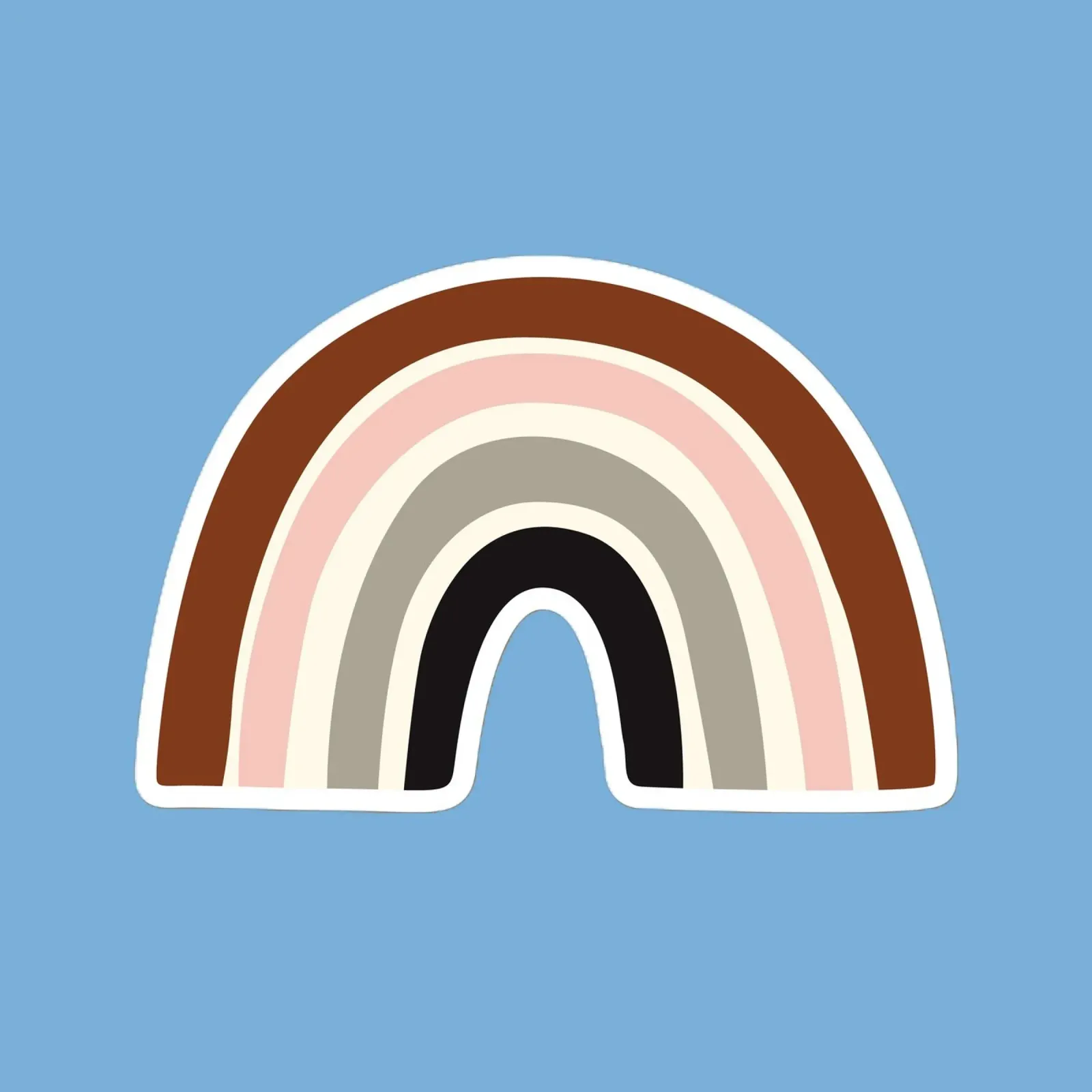 rainbow in sky canvas tela con Cornice a cassetta da space words