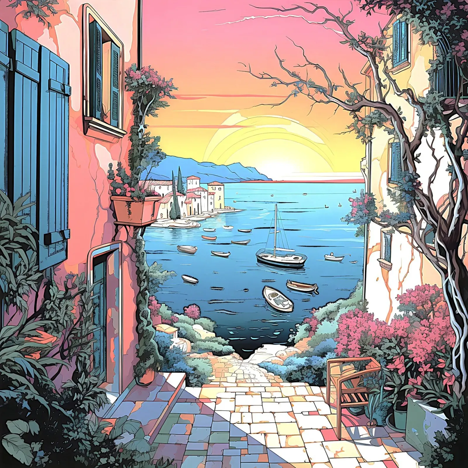 calm scene beach poster da space words