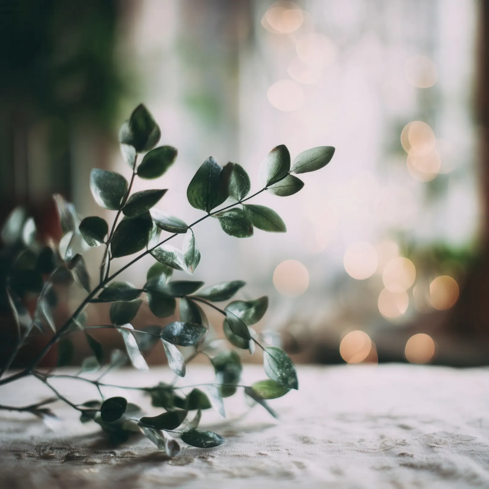 Bokeh Botanica No 03 tela con Cornice a cassetta da treechild