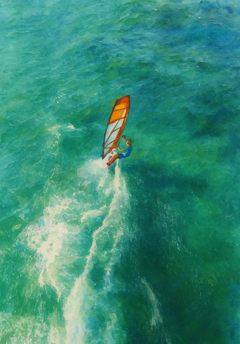 windsurf sport estremo pittura poster con telaio in plastica da warsilaw