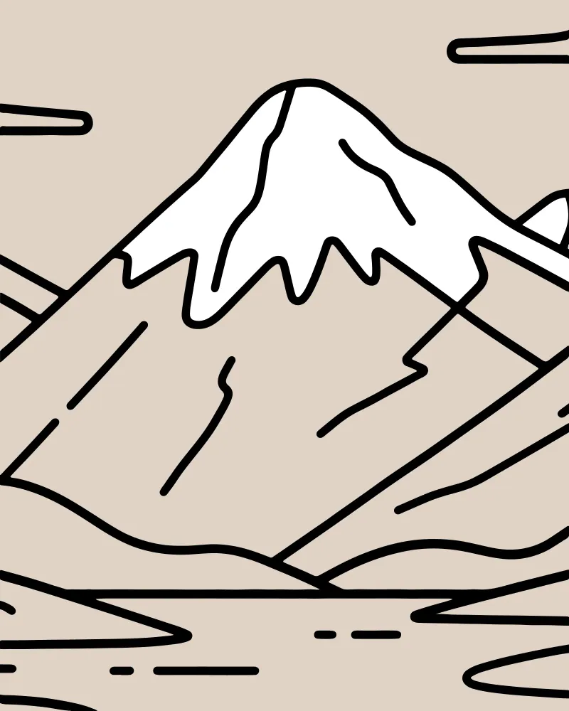 Montagna tela con Cornice a cassetta da knowledge