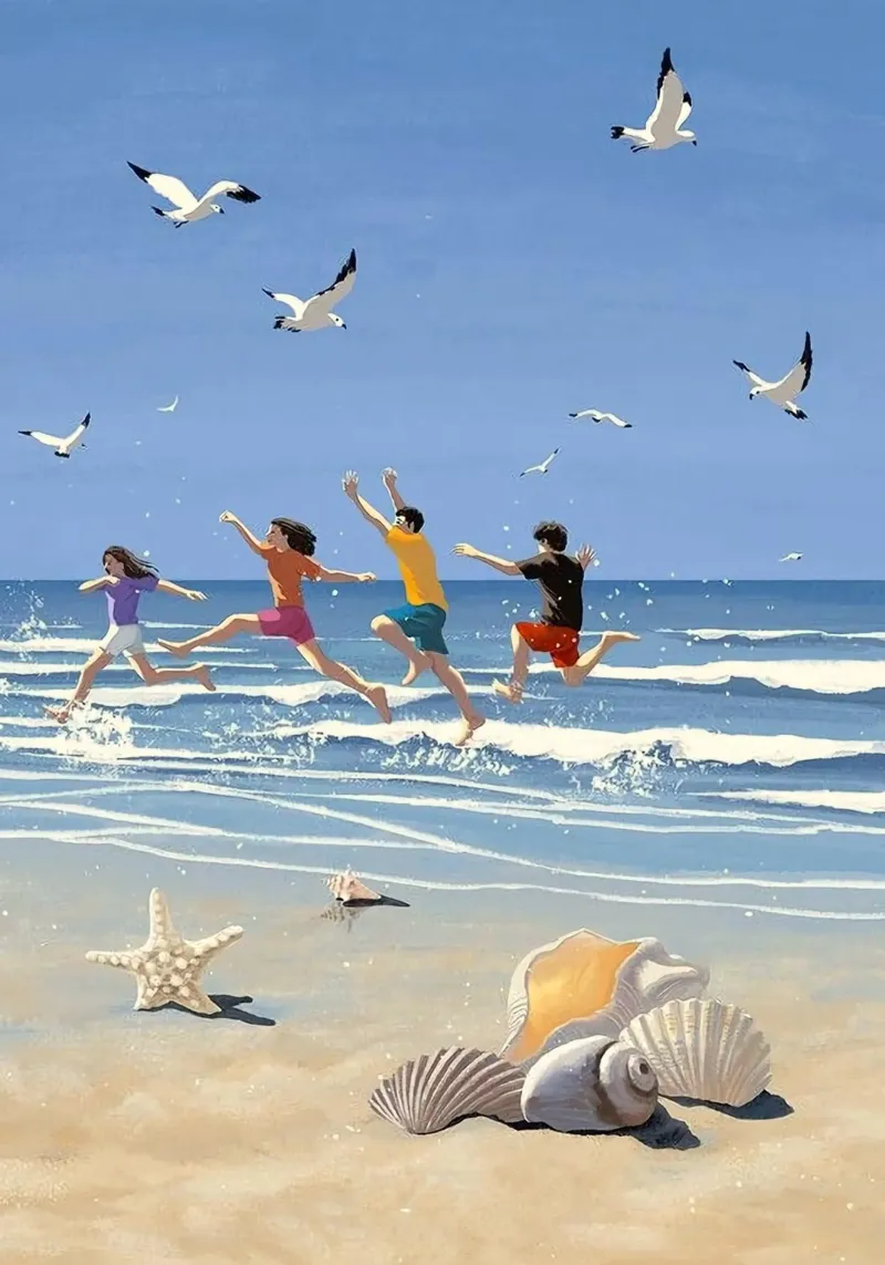 relax beach tela con Cornice a cassetta da Good days