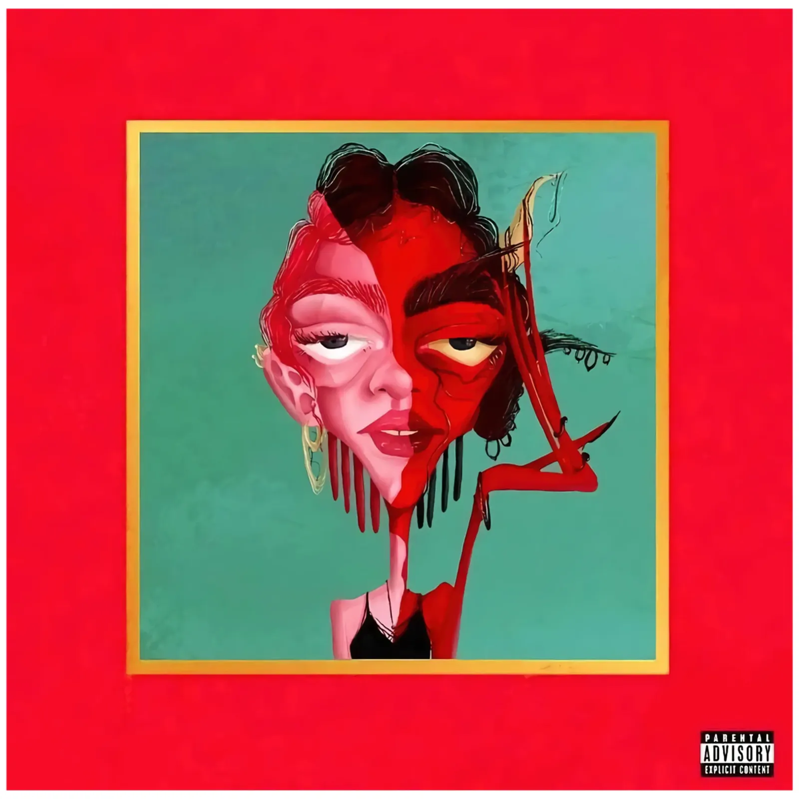 my beautiful dark twisted fantasy devil canvas with Floater frame by martina