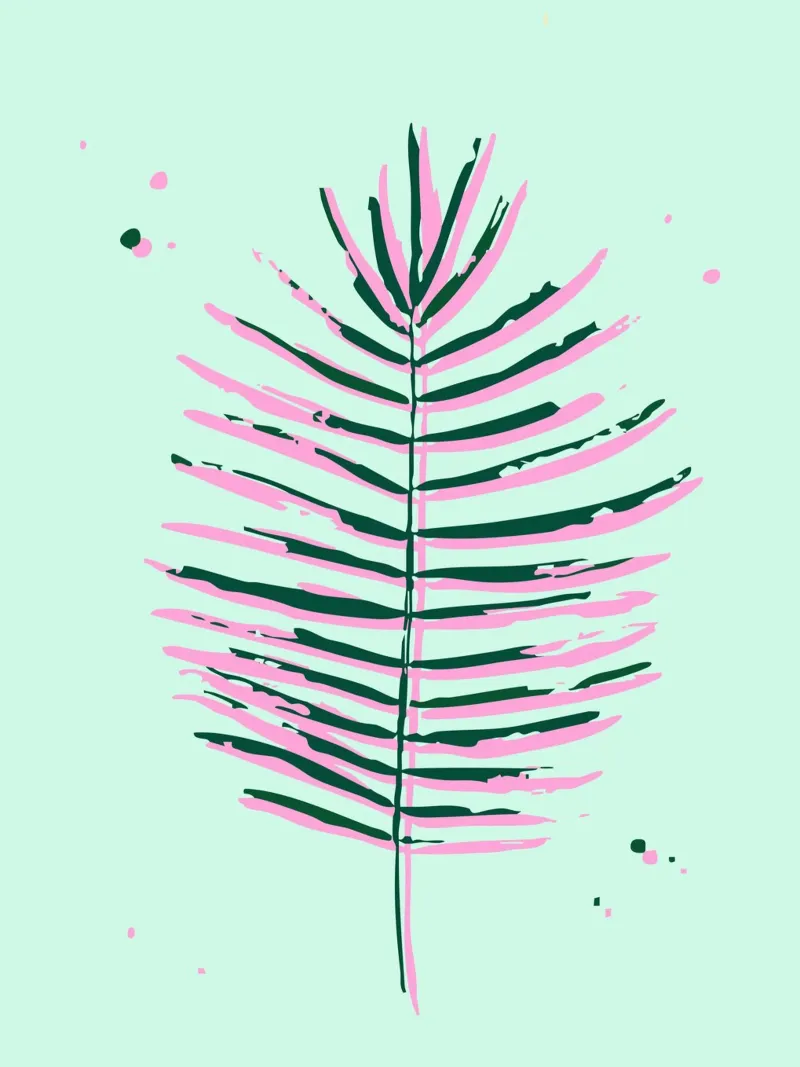 Palm Vibes canvas with Floater frame by Schuhmann Design