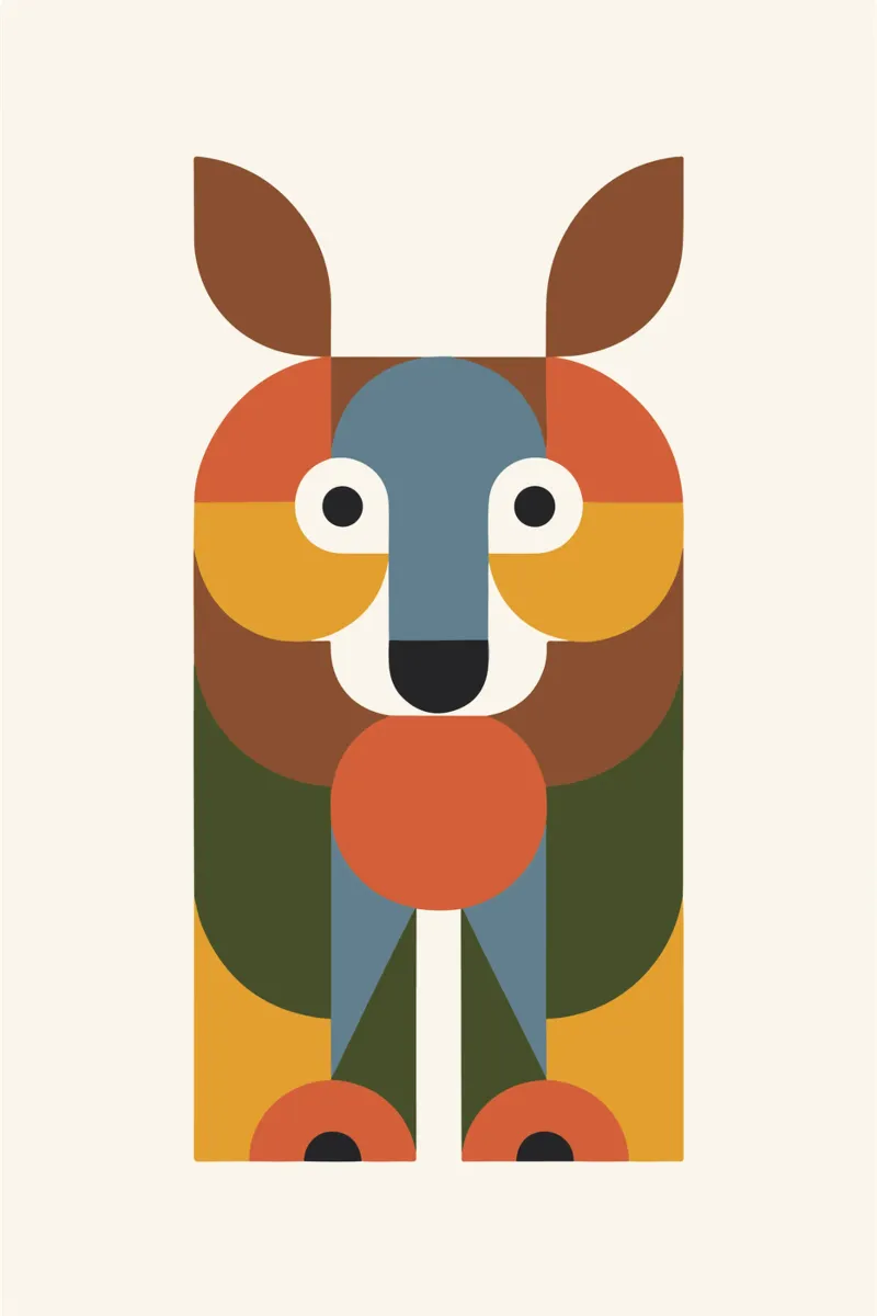Geometric Animal in Boho Style 1 poster da LisaArtes