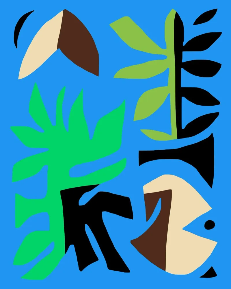 Gedurfde kleuruitsnijding 02 canvas met Baklijst van Little Dean