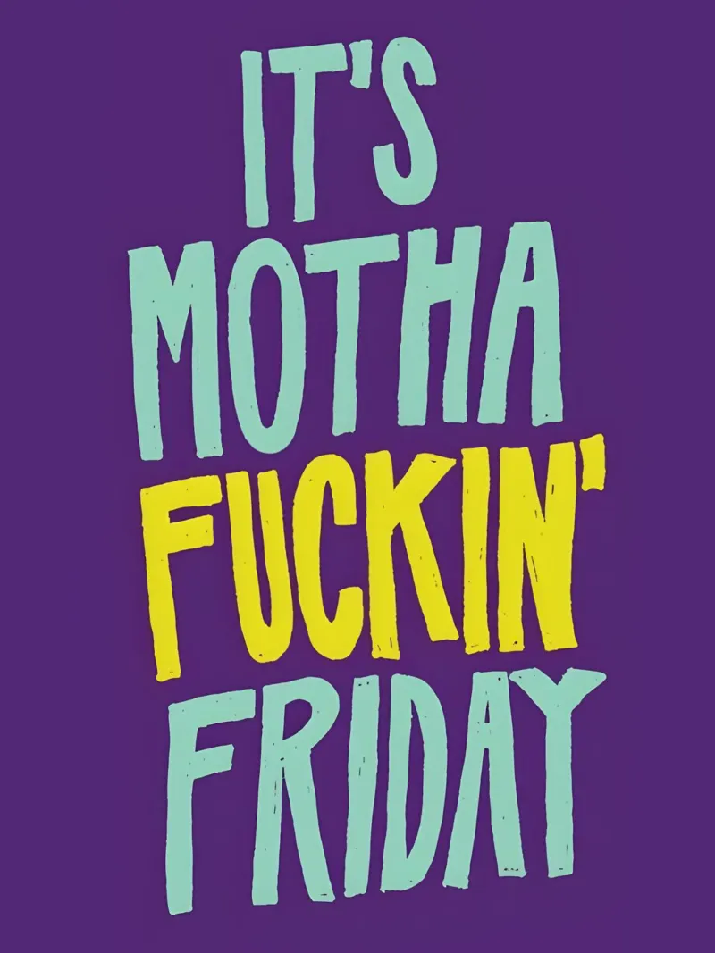 Friday poster con telaio in legno da Type & Tape