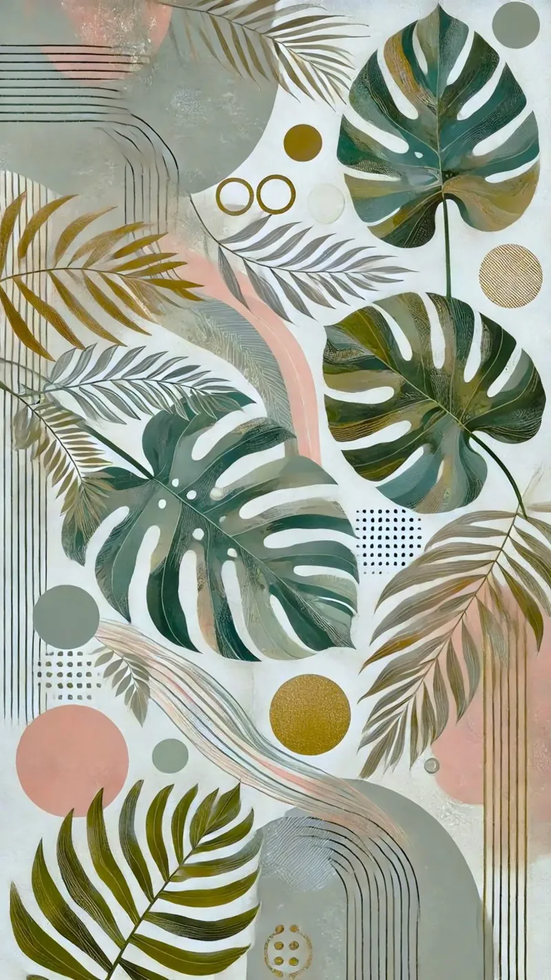 the leaf and line poster con telaio in plastica da kichin