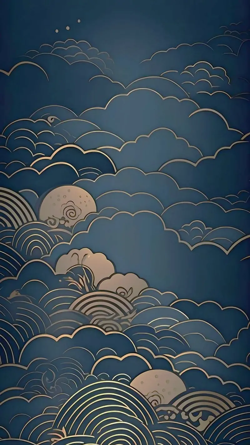 wave of cloud canvas poster con telaio in plastica da melts