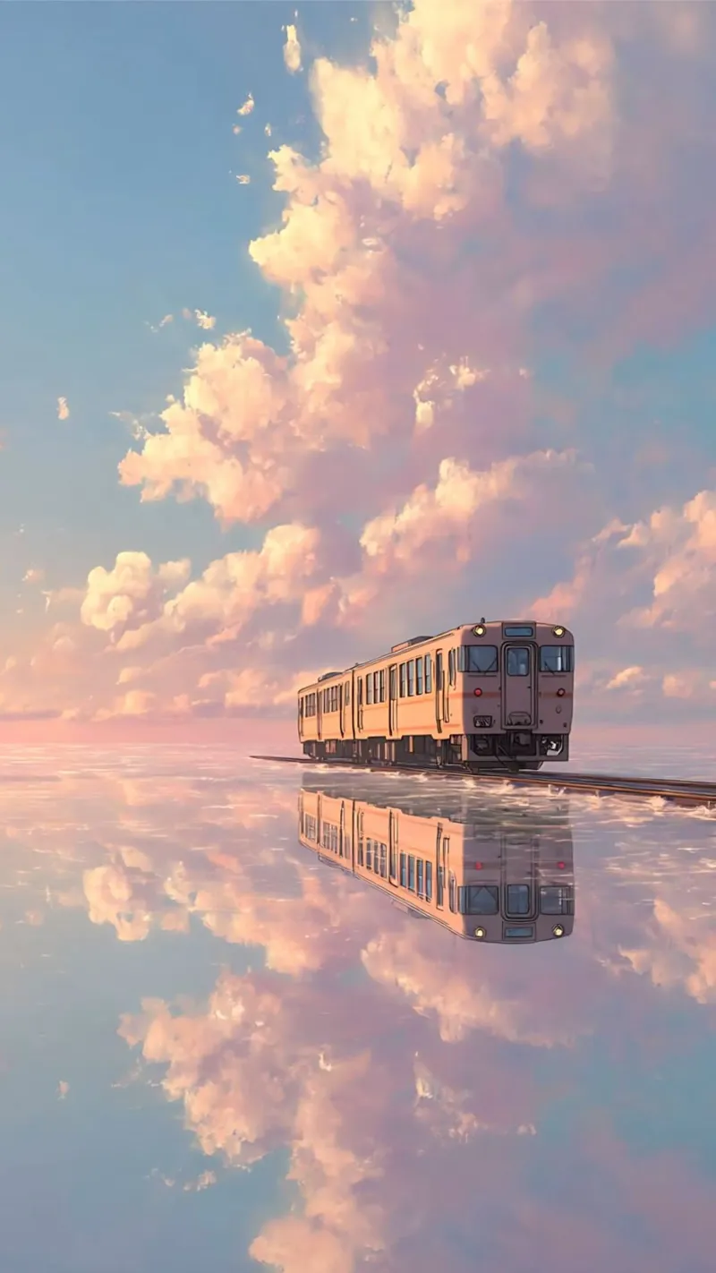 train reflection poster con telaio in plastica da hamily