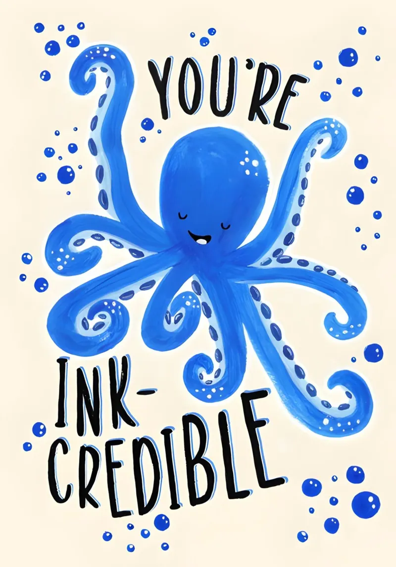 "YoU'RE INK-GRERIBLE," tela con Cornice a cassetta da Type & Tape