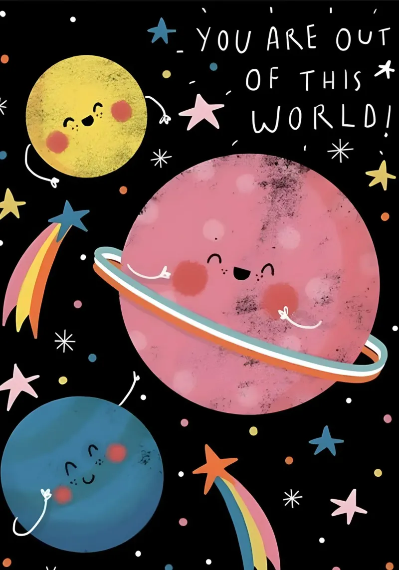 "YOU ARE OUT OF THIS WORLD! tela con Cornice a cassetta da Type & Tape