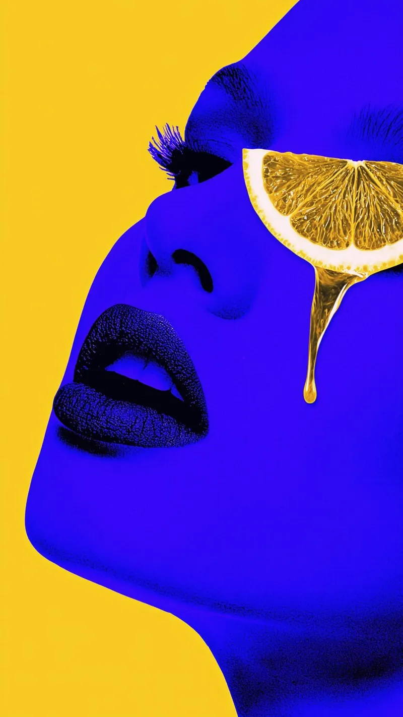 Lacrime di limone | La Pop Art incontra il Surrealismo tela con Cornice a cassetta da Autofocus