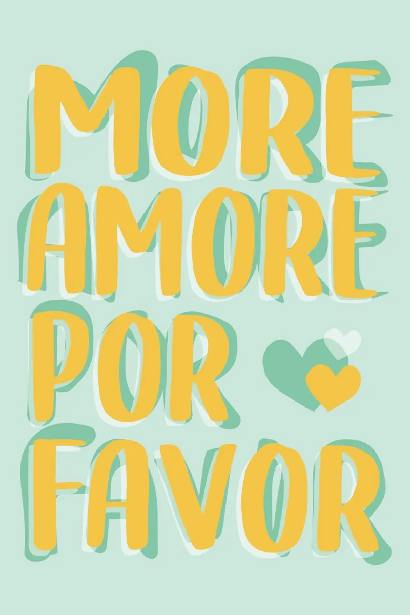 Plus Amore por Favore - Jaune menthe poster de Malou-Studio