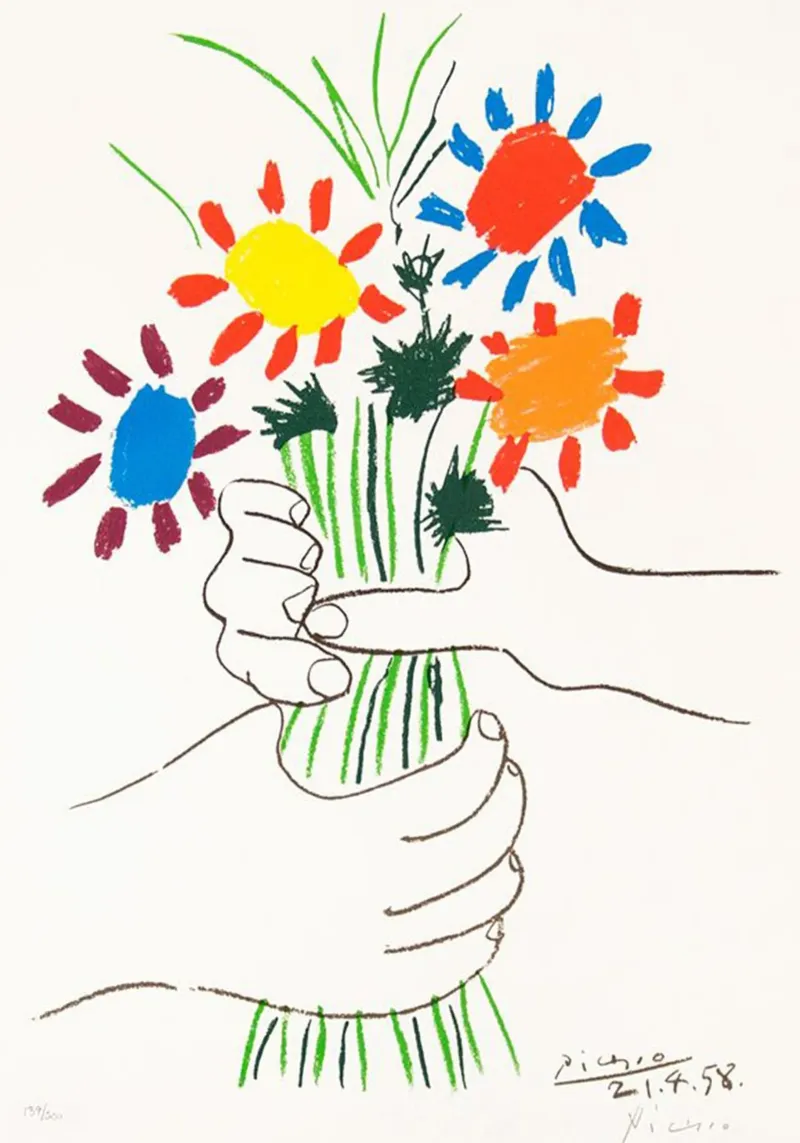 Fiori in vaso - Poster di Picasso poster da Günstiger Laden