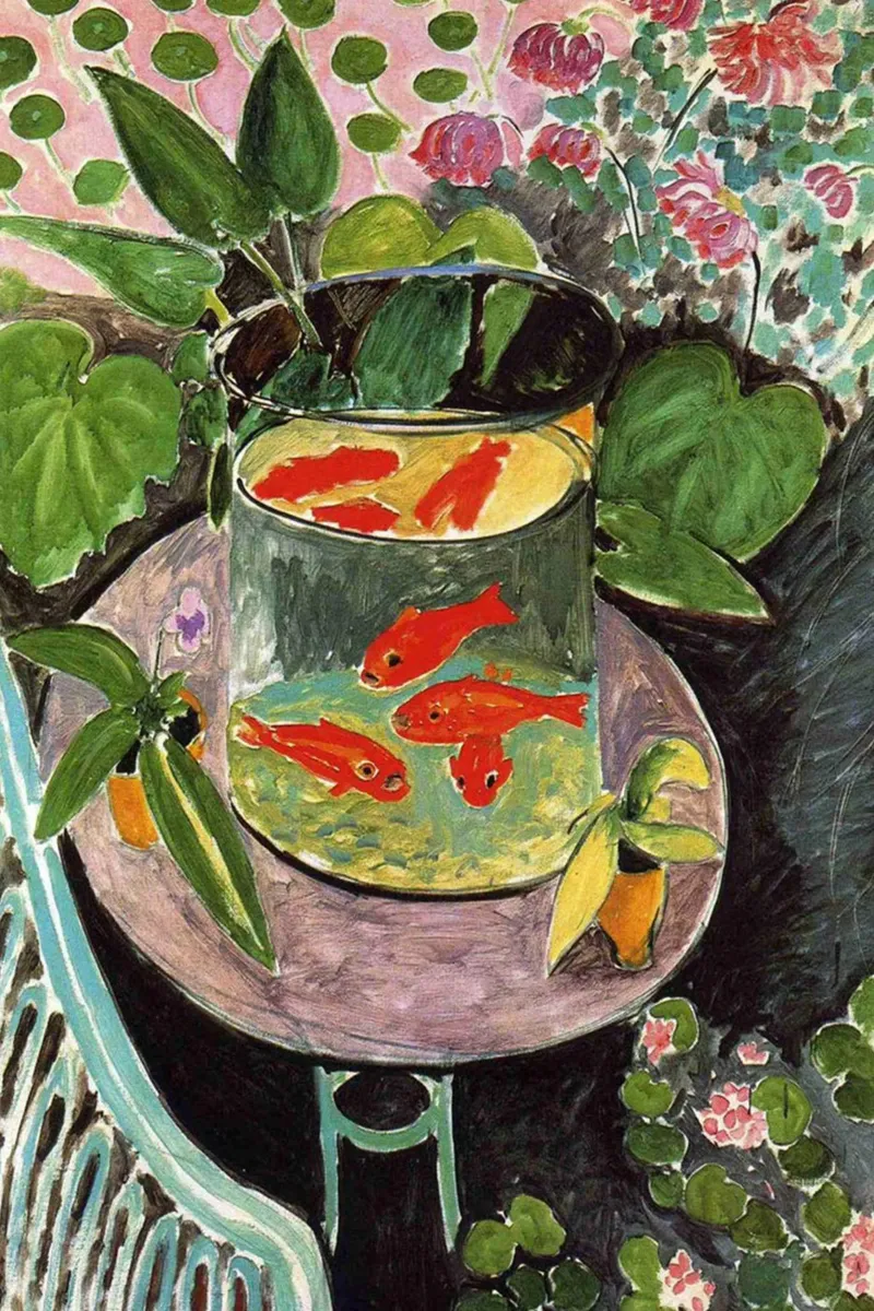 Pesce rosso Henri Matisse Poster poster con telaio in alluminio da DODOLAN STORE