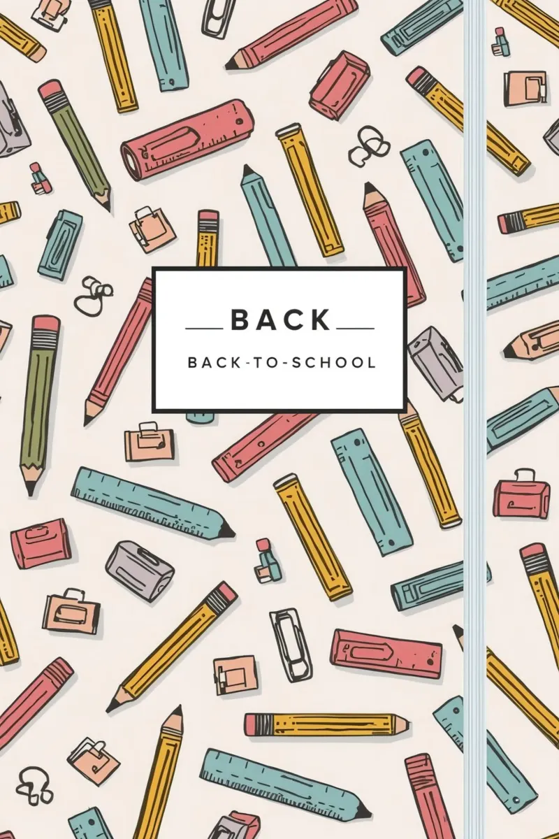 Minimalist School Notebook – Everyday Use canvas with Floater frame by DesignDoodle