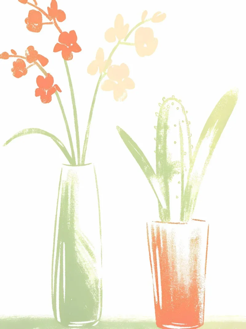 Vaso per cactus e vaso per fiori poster con telaio in alluminio da PREKETEWE