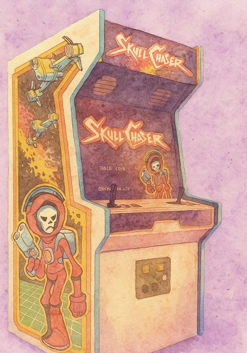 gioco arcade vecchio dipinto vintage poster con telaio in plastica da kroocoot