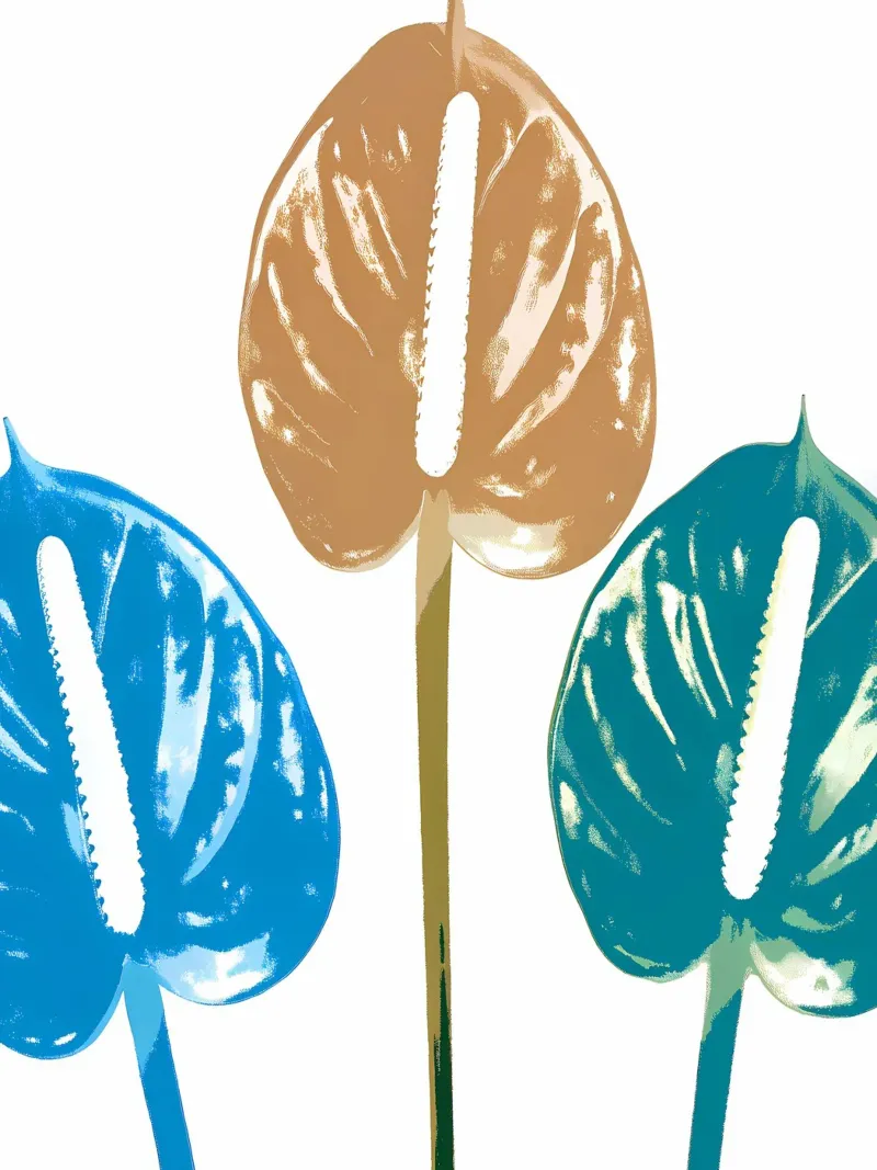 Anthurium bloem canvas met Baklijst van PREKETEWE