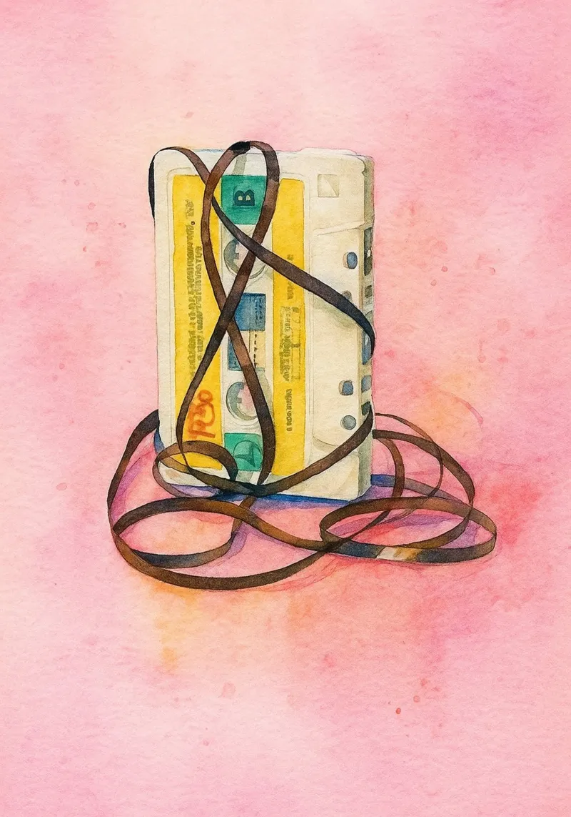 cassette ancienne peinture vintage poster de kroocoot
