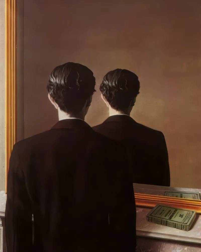 Nicht zu vervielfältigen, 1937 von Rene Magritte Leinwand mit Schattenfugenrahmen von TIGER JHONSON