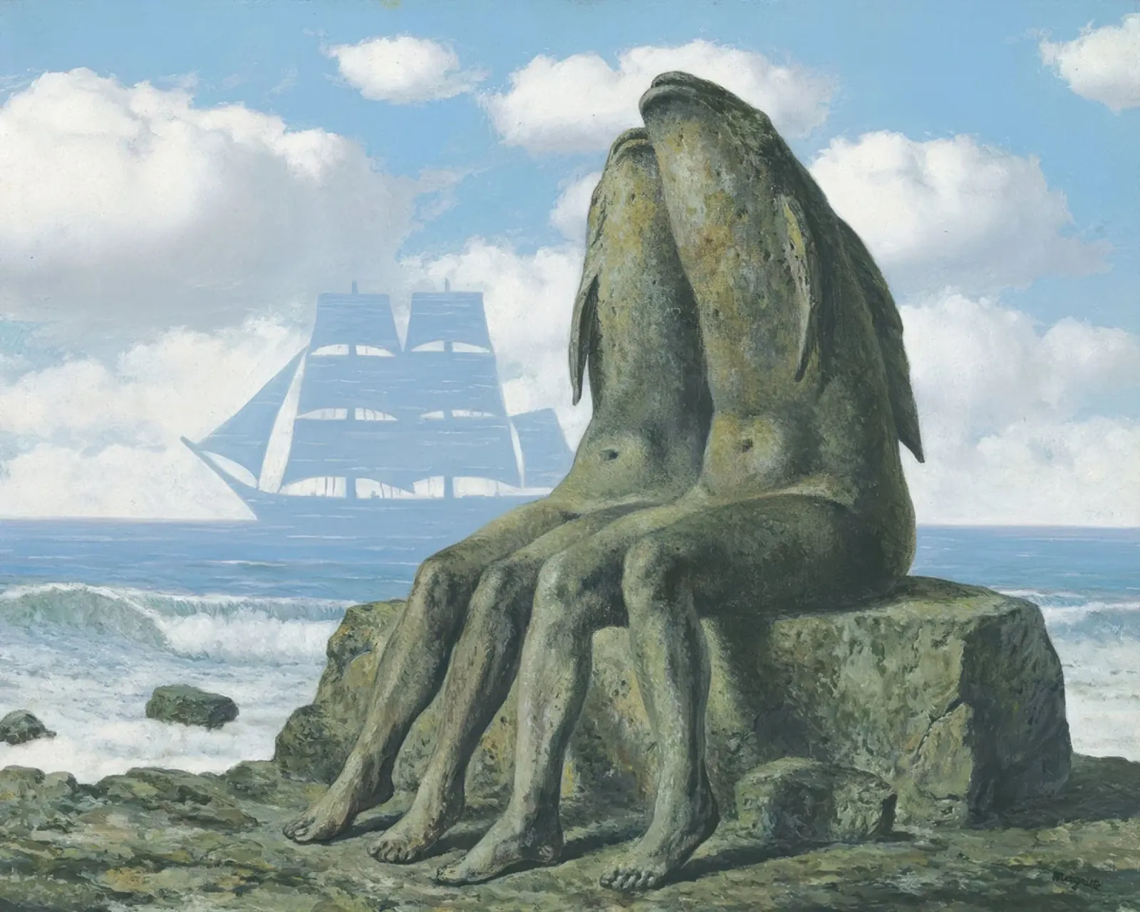 The wonders of nature, 1953 by Rene Magritte canvas with Floater frame by TIGER JHONSON