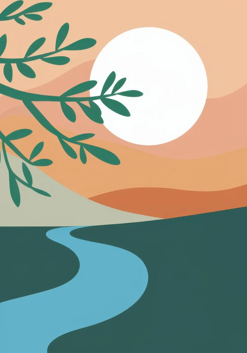 Riverbend Sun Serenity tela con Cornice a cassetta da Echo Saber