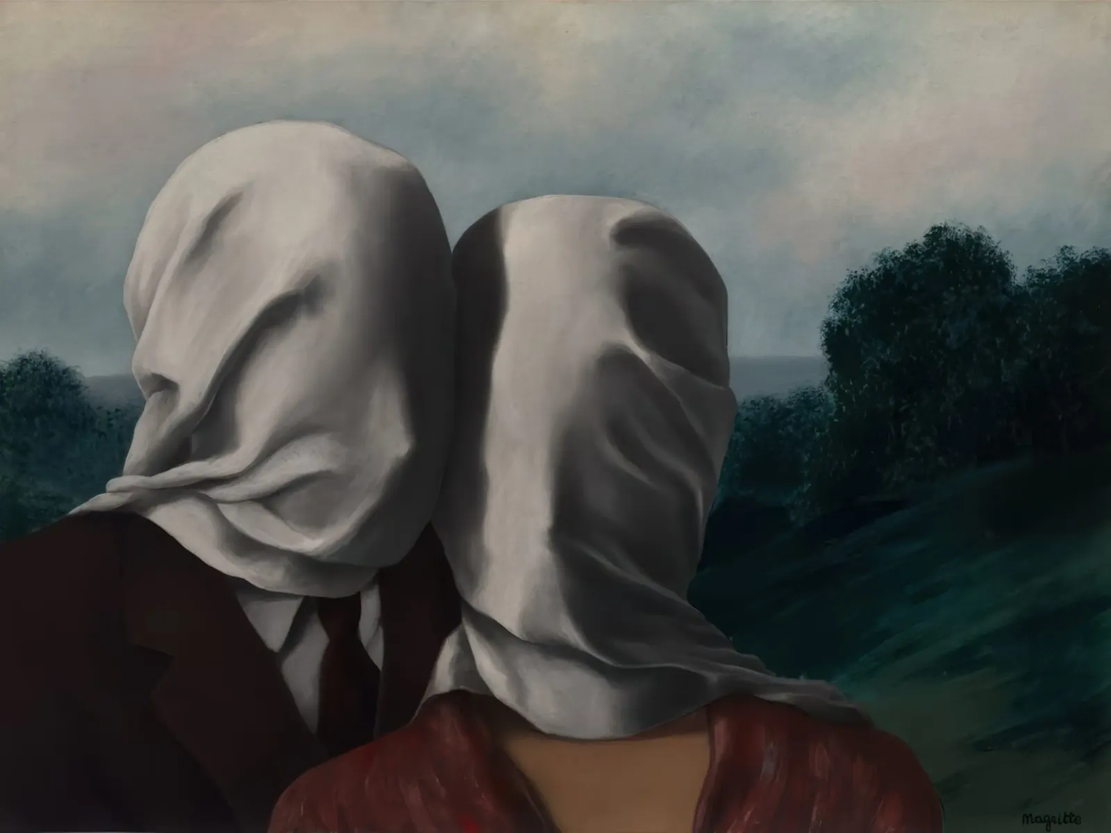 Die Liebenden I, 1928 von Rene Magritte Poster von TIGER JHONSON