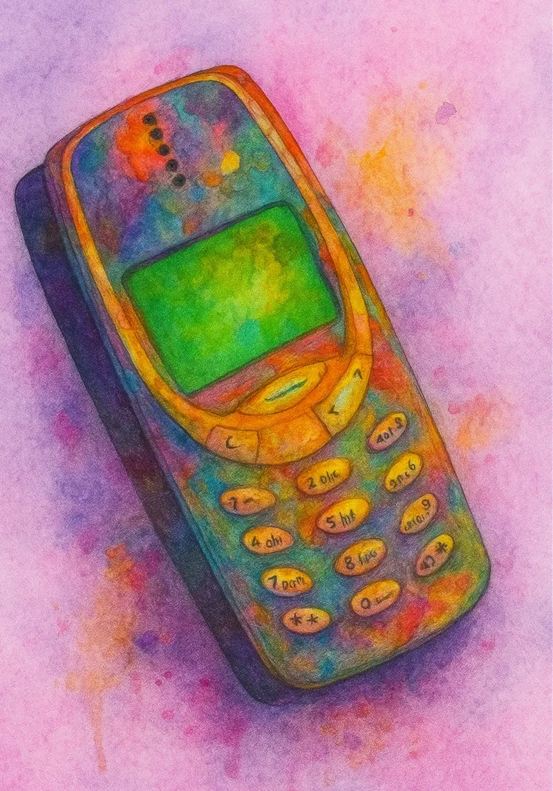 vecchio telefono dipinto d'epoca poster con telaio in alluminio da kroocoot