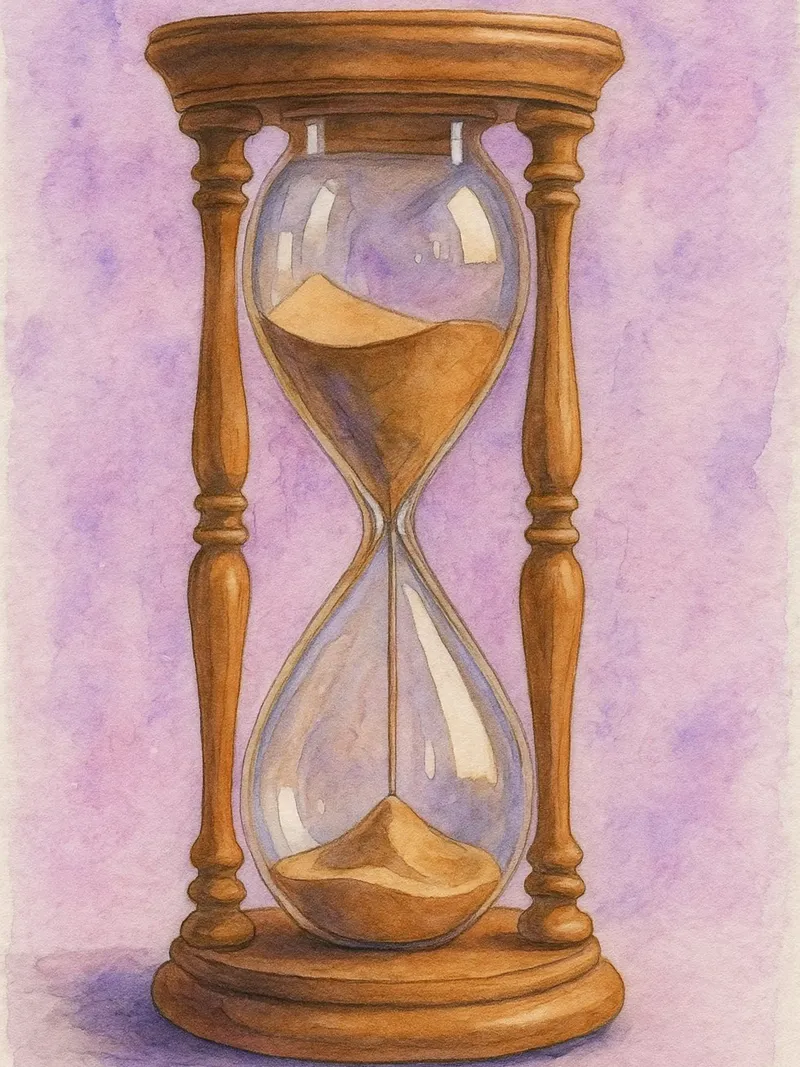 vecchia clessidra pittura d'epoca poster con telaio in plastica da kroocoot