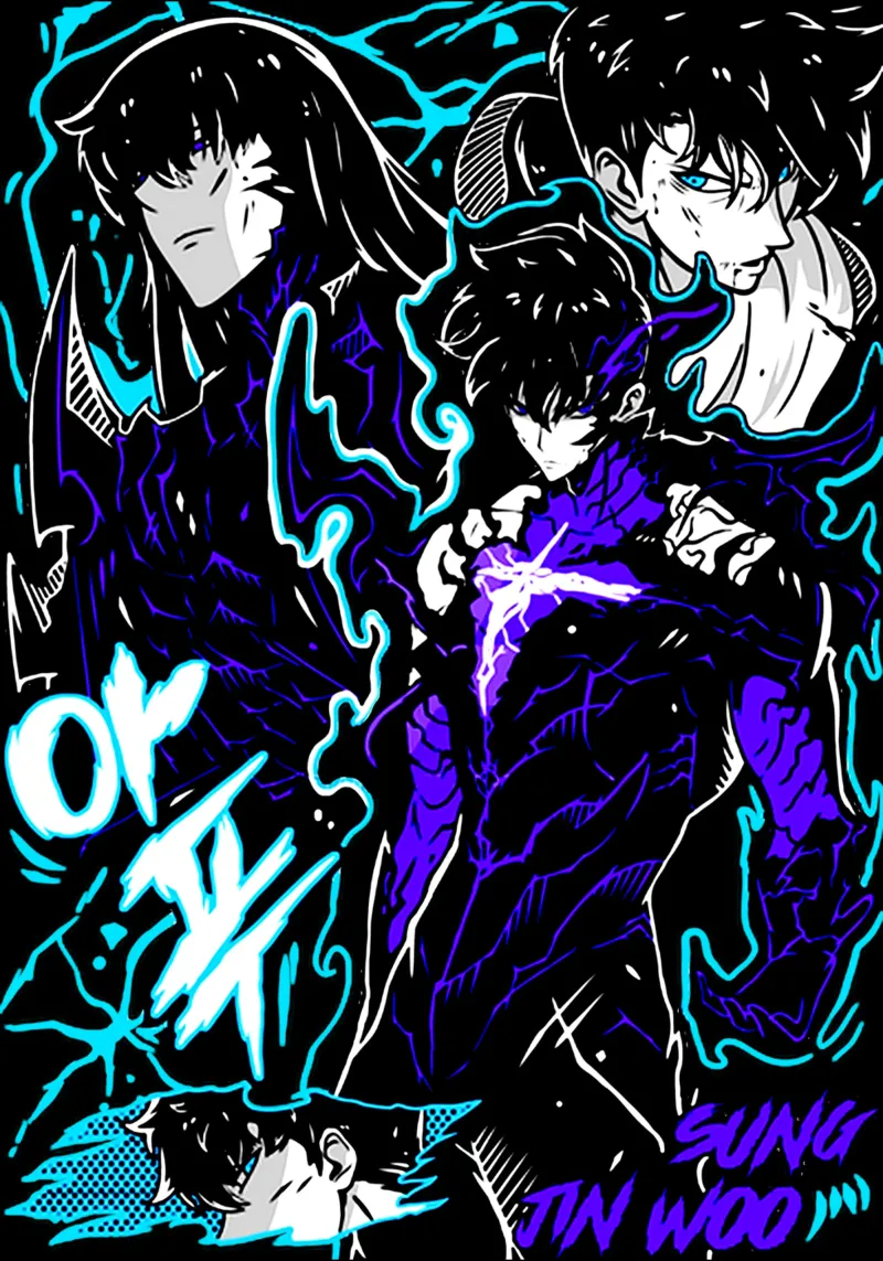 Maglietta classica Scribble Character Anime Movie 90s poster con telaio in alluminio da abelazikicks.ve