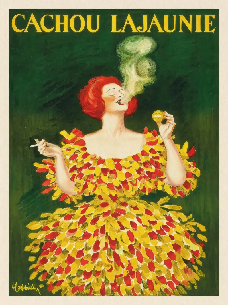 Signora del fumo poster con telaio in alluminio da mix mate