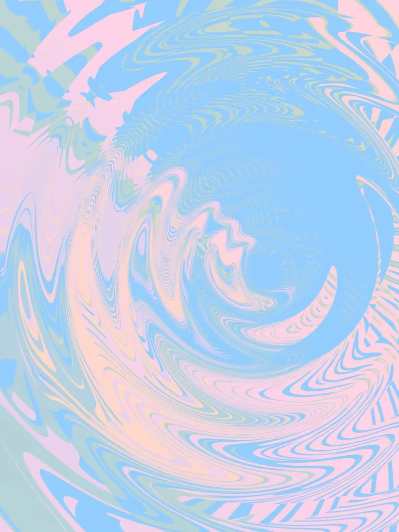 Motivo astratto a vortice nei colori blu e rosa tela con Cornice a cassetta da Something for you