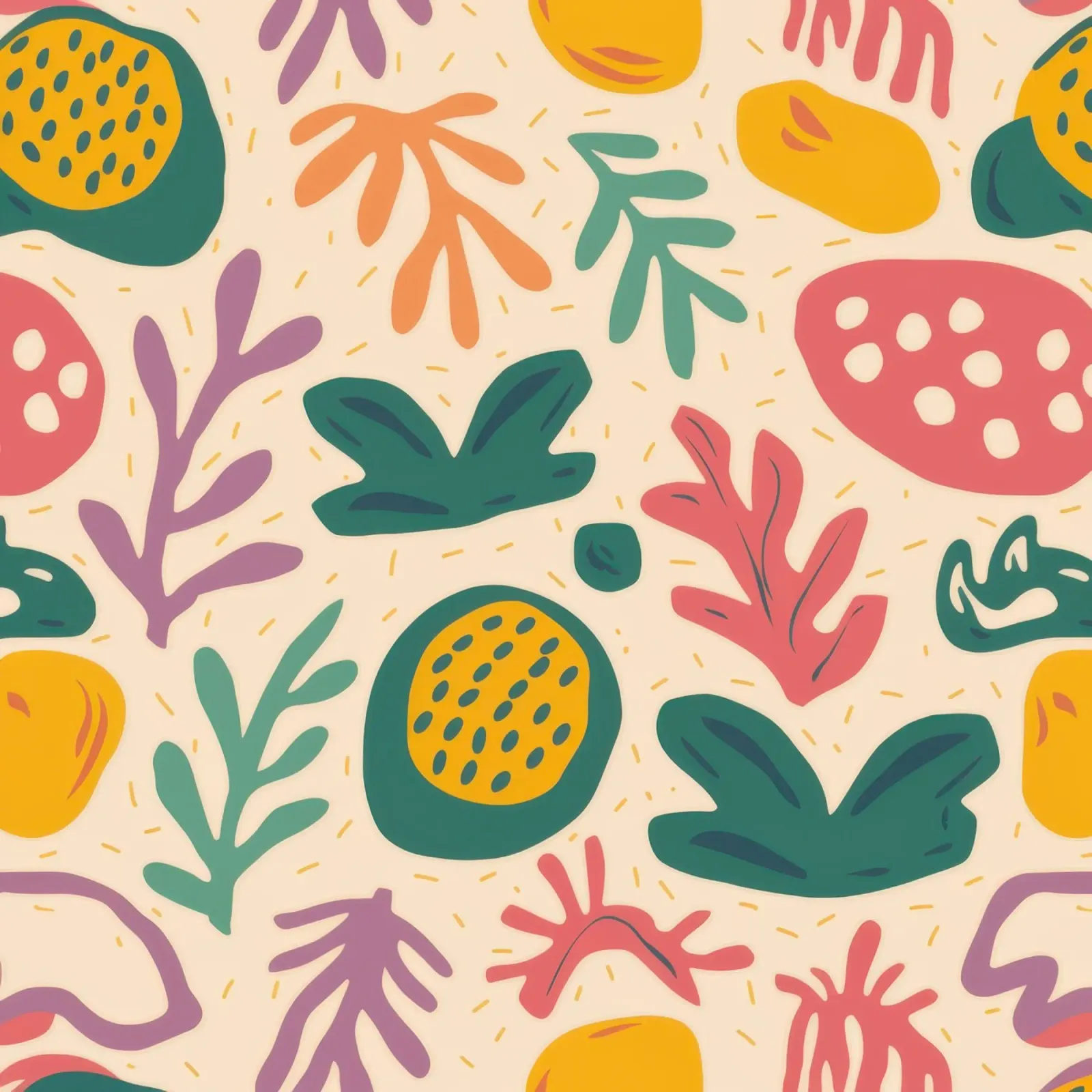 Abstract Orchard Pattern canvas with Floater frame by Echo Saber