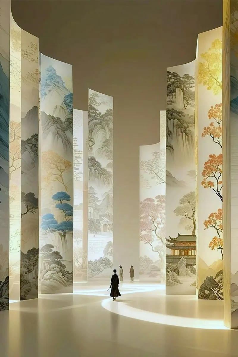 hall fairy history poster con telaio in alluminio da panada