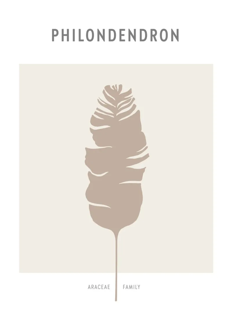 Boho Leaves 1 Philodendron carta hahnemühle da Boho Print Collection