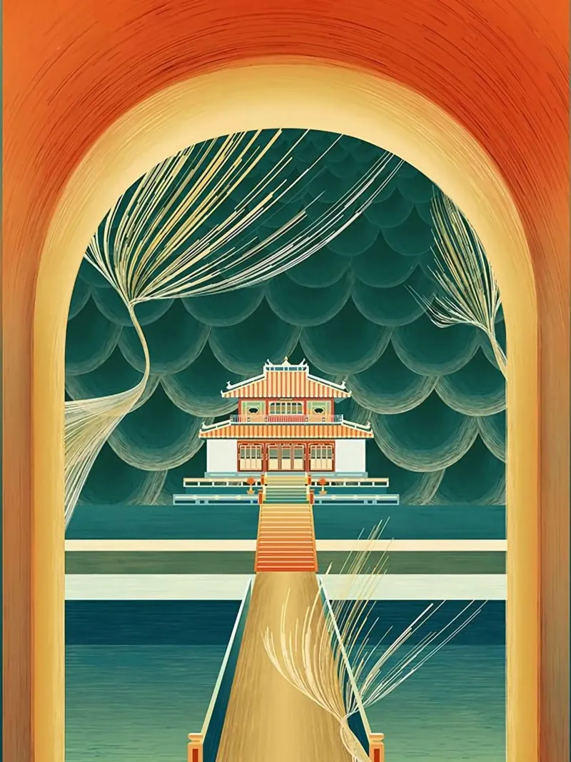 temple inside window poster da panada
