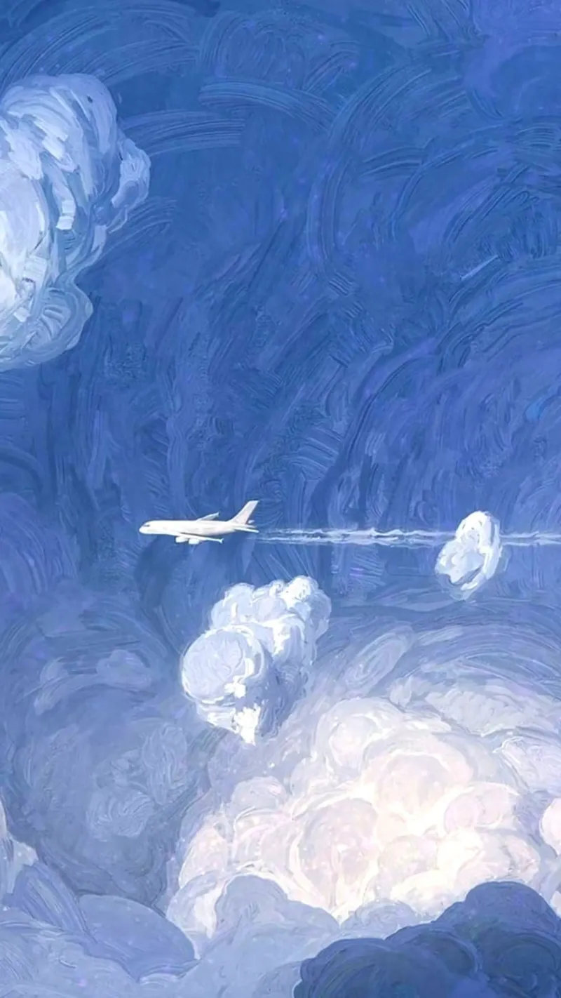 plane through clouds tela con Cornice a cassetta da panada
