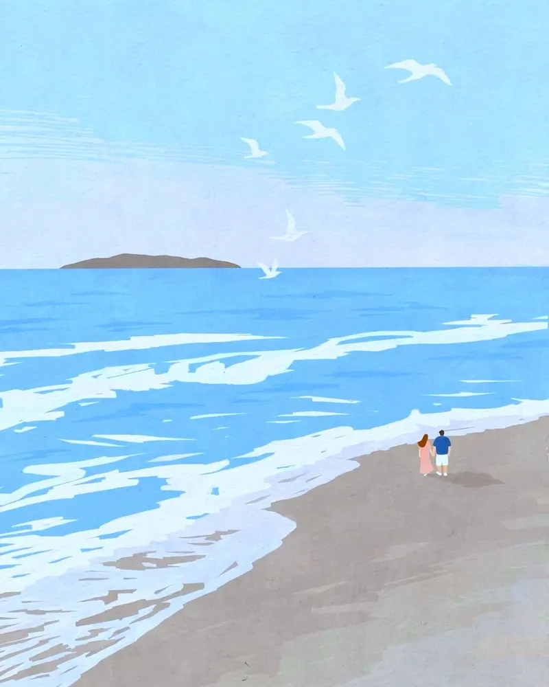 walking on the coast poster da huminity