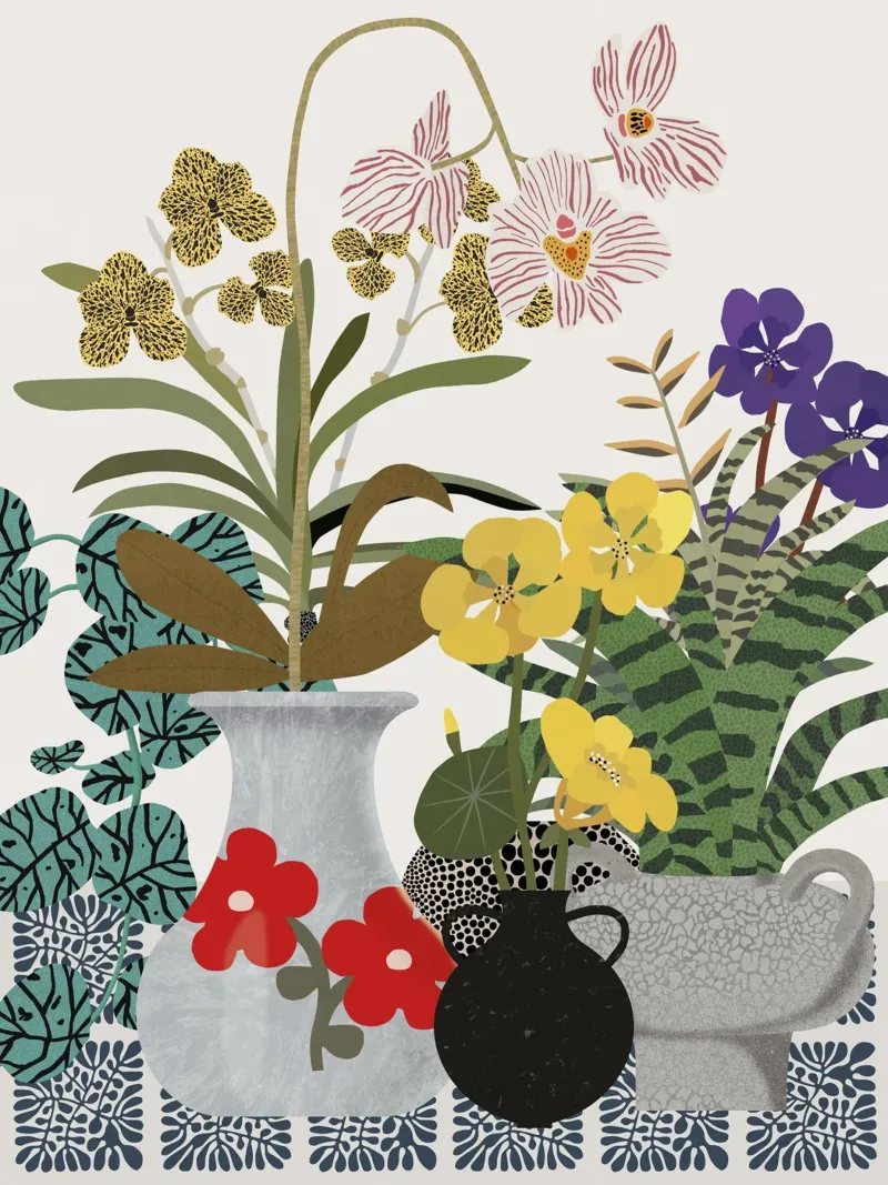 Fleurs exotiques alu dibond de Asha Designs