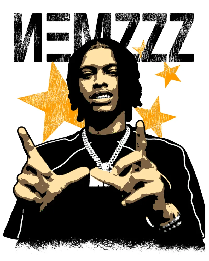 Maglietta Nemzzz stile classico tela con Cornice a cassetta da altoquerecords_ve