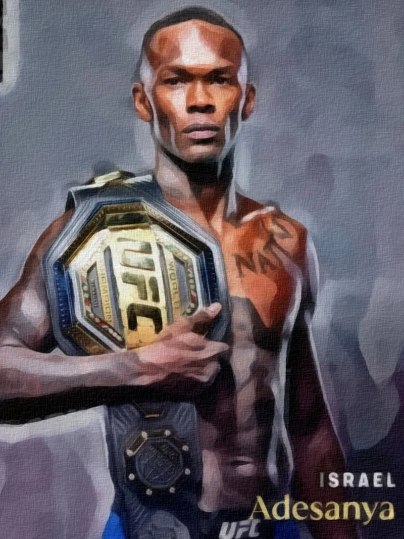 israel adesanya campione UFC 2022 poster da dan band
