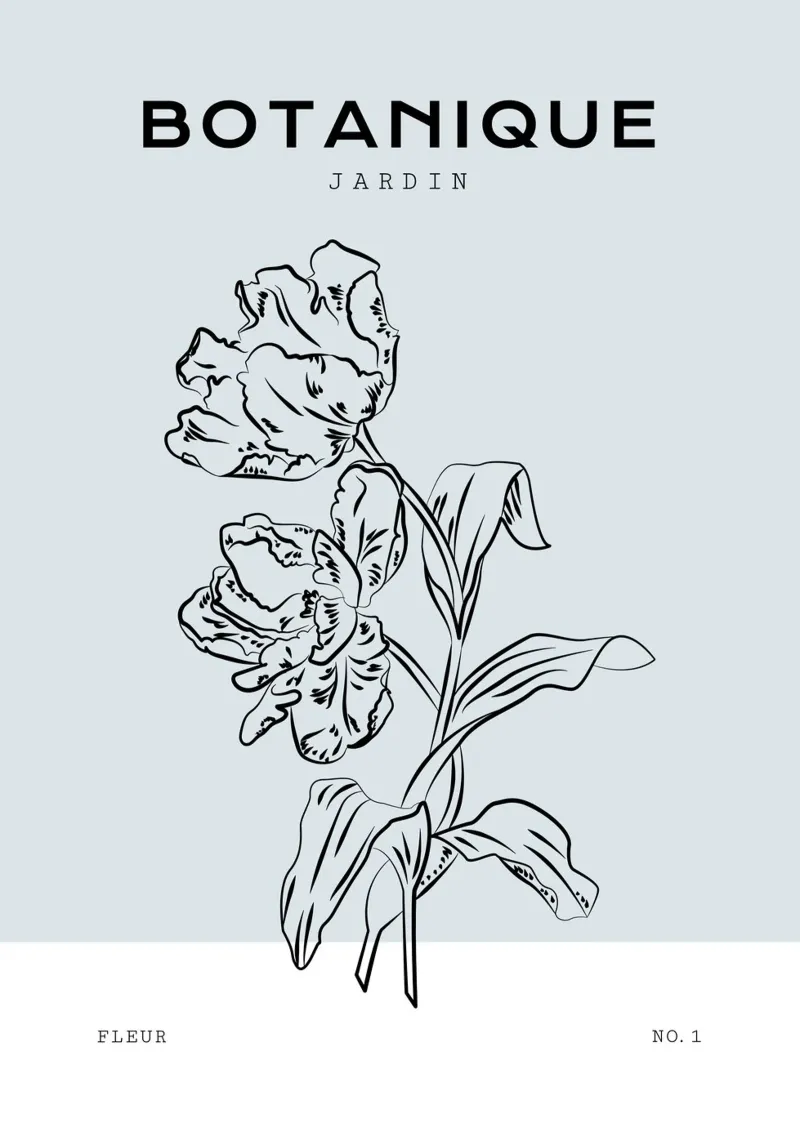 Boho Bohemian 2 Tulipa pellicola backlit da Boho Print Collection