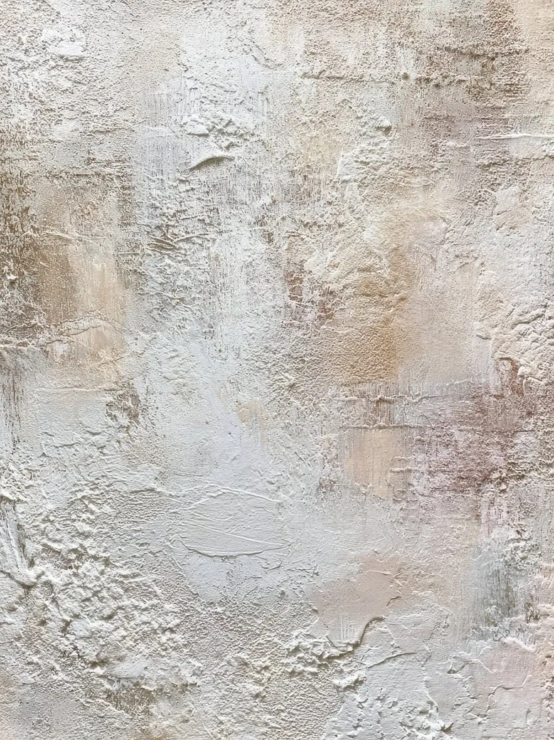 Peinture abstraite texturée dans des tons neutres et terreux poster avec cadre en plastique de Artbyvo
