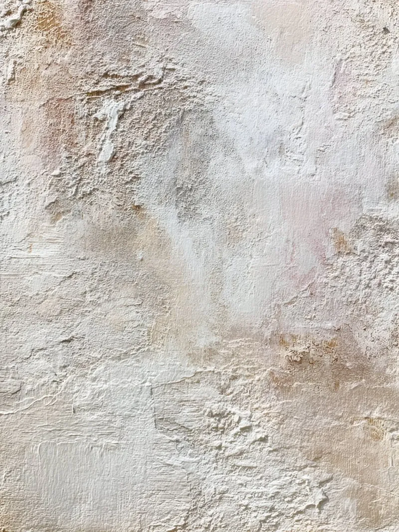 Neutrales strukturiertes abstraktes Gemälde mit erdigen Tönen Leinwand mit Schattenfugenrahmen von Artbyvo
