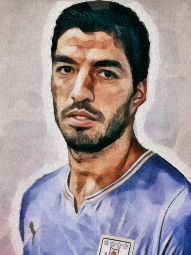 Luis Suárez in Uruguay National tela con Cornice a cassetta da dan band